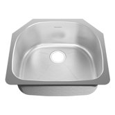 Stainless Steel Undermount Single Bowl kitchen sink in Brushed Stainless Steel