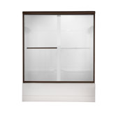 Euro Frameless Bypass Tub Door with Clear Glass