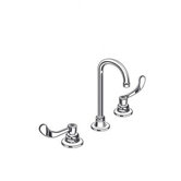 Monterrey Widespread Bathroom Faucet with Gooseneck Grid Drain