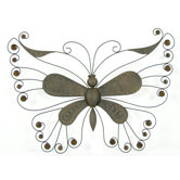Butterfly with Brown Beads Wall D&eacute;cor