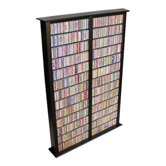 VHZ Entertainment Large Double Multimedia Storage Rack