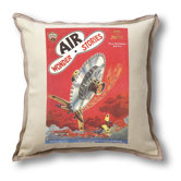 Classic Sci-fi Illustration Air Wonder Stories Pillow Cover - Flying Buzz-Saw