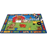 Literacy Alphabet Farm Kids Rug
