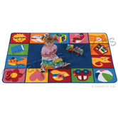 Printed Toddler Blocks Kids Rug