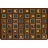 Literacy Squares Kids Rug