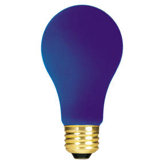 40W Ceramic A19 Incandescent Bulb in Blue