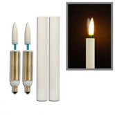 1.5W LED Retrofit Flickering Candelabra Bulb (Pack of 2)
