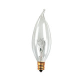 32mm 40W Incandescent Flame Tip Chandelier Bulb in Clear