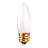 40W Incandescent Torpedo Chandelier Bulb with E26 Base in Frost