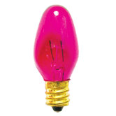 7W C7 Christmas Light in Transparent Pink