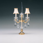 La Scala Two Light Table Lamp in Parchment Gold