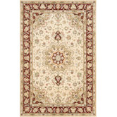 Silk Pearl Beige/Burgundy Rug