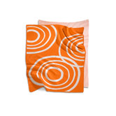 Organic Knit Blanket in Poppy Orange