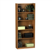 SystemBuild 68" H Five Shelf Bookcase in Oak