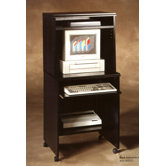 Americus 25" W Computer Trolley in Black