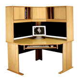 Office Modulars Corner Desk Office Suite with Keyboard Shelf