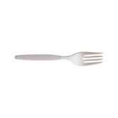 (100 per carton) Heavy-Duty Plastic Fork in White