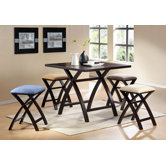 Cross 5 Piece Counter Height Dining Set