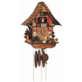 14" Chalet Cuckoo Clock with Moving Woodchopper, Water Wheel and Dancing Children