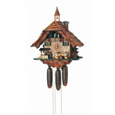 19" Black Forest Chalet Cuckoo Clock with Four Beer Drinkers