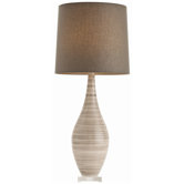 Hunter Striped Ceramic / Acrylic Lamp