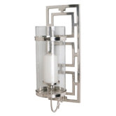 Wilson Polished Nickel / Glass Hurricane Sconce