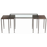 Knight Waxed Hammered Iron Nesting Cocktail Tables