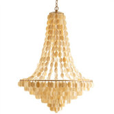 Southampton Large 8 Light Iron / Shell Chandelier