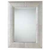 Mojave Rectangle Crackled Leather Mirror