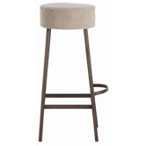 Rochefort Iron / Wood / Linen Bar Stool