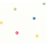 Whimisical Wallpaper Polka Dots Wallpaper in Primary
