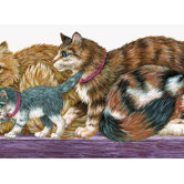 Whimsical Children's Vol. 1 Cat Die-Cut Border in Purple