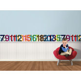 Typeset Numbers Mural Style Border