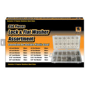Black Bull 350 Piece Lock and Flat Washer Assortment Set