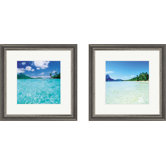 Coastal Open Waters Framed Art (Set of 2)