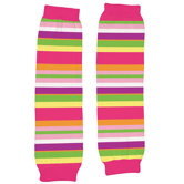 Organic Print Legwarmers in Bright Stripes