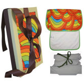 Organic Bib, Burp and Wash Gift Set in Sunrise