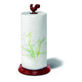 Rooster Paper Towel Holder in Red