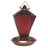 Ruby Glass Hummingbird Feeder