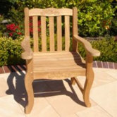 Teakwood Double Rose Dining Arm Chair