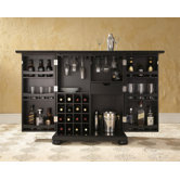 Alexandria Expandable Bar Cabinet in Black