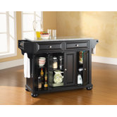 Alexandria Kitchen Island with Granite Top