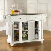 Cambridge Kitchen Island with Stainless Steel Top