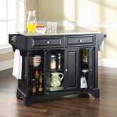 LaFayette Kitchen Island with Stainless Steel Top