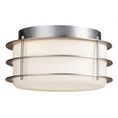 Hollywood Hills Outdoor Flush Mount in Vista Silver