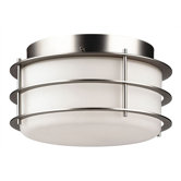Hollywood Hills Outdoor Flush Mount in Metallic Silver