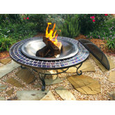 Glass Mosaic Fire Pit Table
