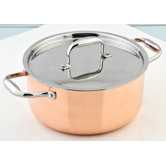 Tri- Ply- Copper Casserole with Lid