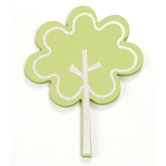 Small Wooden Tree in Funky Green / Brown
