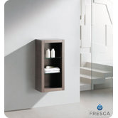 Bathroom Linen Side Cabinet with 2 Glass Shelves